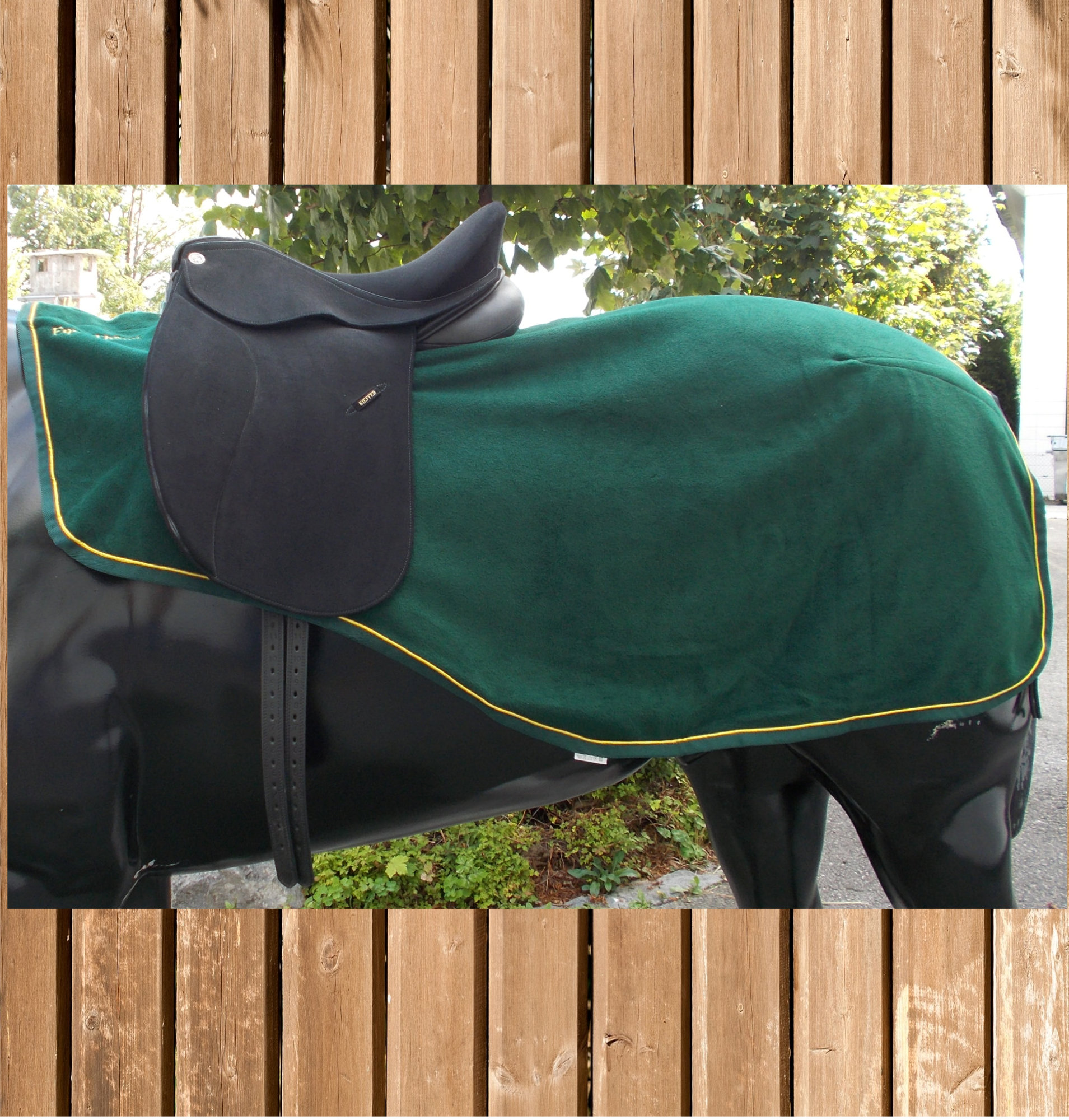 Equi Theme Fleece Nierendecke, Ausreitdecke, dunkelgrün